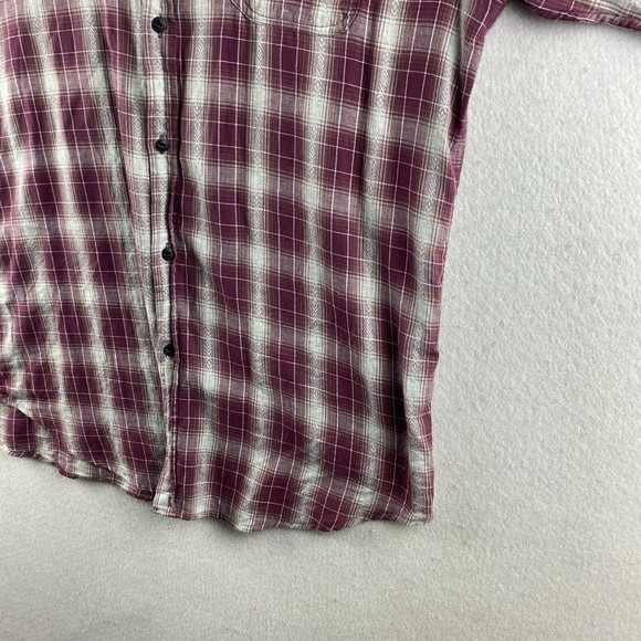 Ezekiel Button-Up Shirt Mens XL Multicolor Plaid Short Sleeve Button Collar - Picture 7 of 16